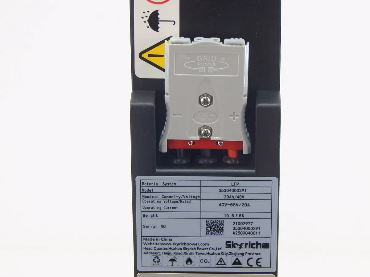 Аккумулятор литий-ионный (Li-ion) 48В/20Ач 500х85х195 для тележек CBD20W-II — фото 3